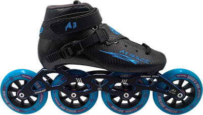 DoubleFF A3 Race package black/blue - side profile