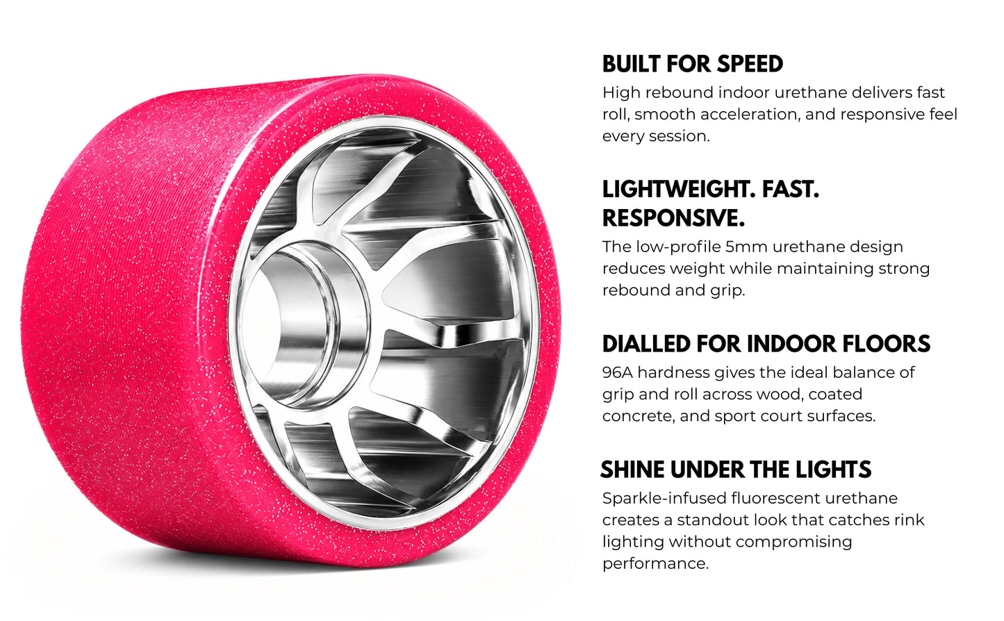 Bont Moonwalk Indoor Roller Skate Wheels — Set of 8